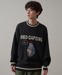 【UNIIT/ユニット】【RED CAP GIRL/レッドキャップガール】UNIIT × RED CAP GIRL ジャガード クルーネック リブライン ニット セーター