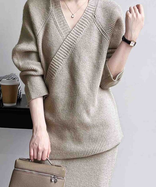 OSYAREVO（オシャレボ）の「ニット カーディガン セットアップ  