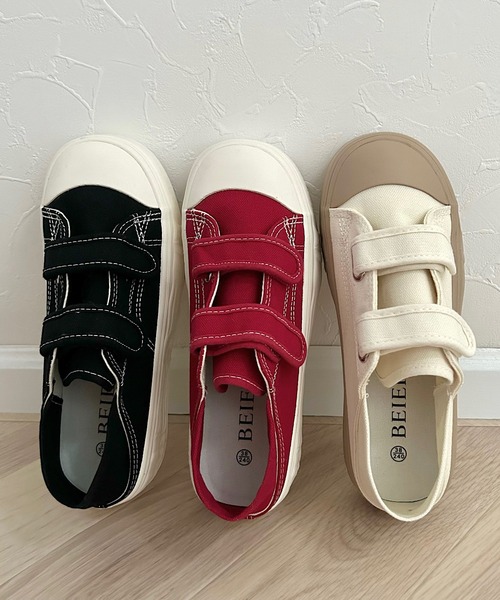 Cham.(チャム)の「ダブルベルトキャンバススニーカー(スニーカー・レディース・レッド/ベージュ/ブラック・23.5/24/24.5/22.5/23)」の9枚目の写真