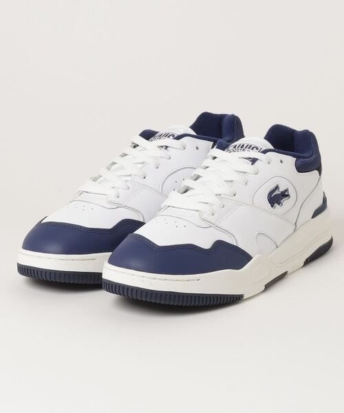 LACOSTE(ラコステ)の「LACOSTE/ラコステ スニーカー LINESHOT 223 2 SMA 46SMA0075(スニーカー・メンズ・ホワイト×ネイビー・27.0cm/28.0cm/26.5cm/26.0cm)」の1枚目の写真