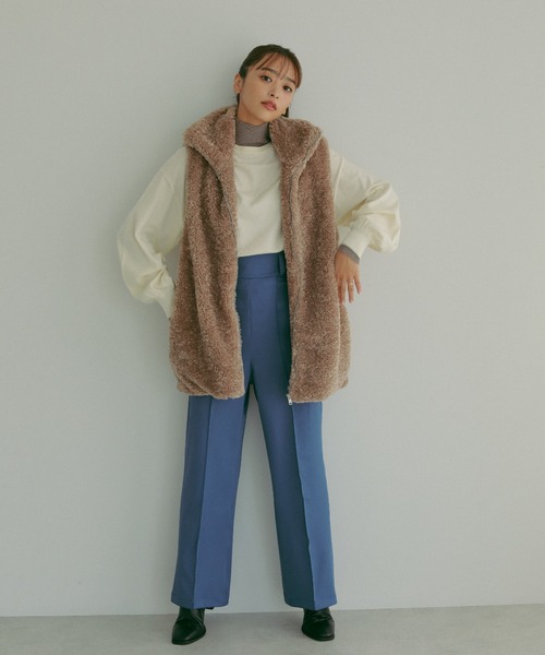 AJUGA.（アジュガ）の「■AJUGA.×GP ハイウエストパンツ（その他パンツ・レディース・チャコールグレー/ブルー・FREE）」の2枚目の写真