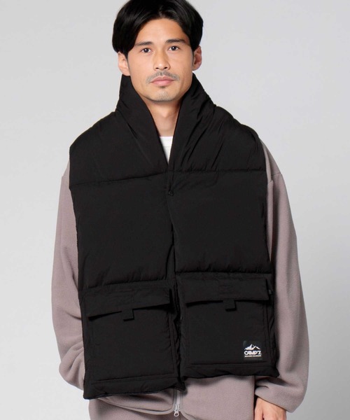 マフラーベスト INNAT ダウンマフラーベスト スモーキーピンク