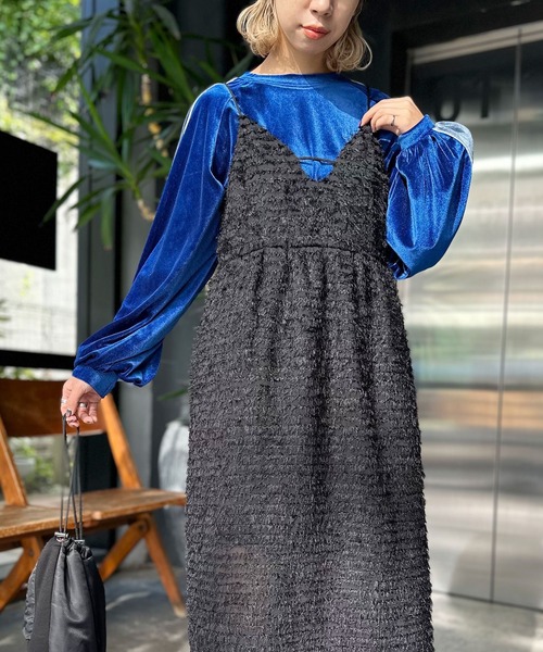 CIAOPANIC（チャオパニック）の「【2サイズ展開】フリンジシアーキャミワンピース（ワンピース・レディース・ホワイト/ブラウン/ブラック・0/1）」の19枚目の写真