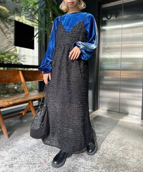 CIAOPANIC（チャオパニック）の「【2サイズ展開】フリンジシアーキャミワンピース（ワンピース・レディース・ホワイト/ブラウン/ブラック・0/1）」の17枚目の写真