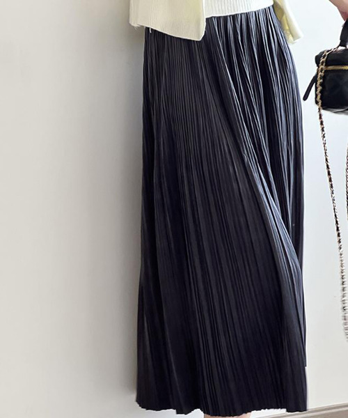 Ulysses（ユリシス）の「ランダムプリーツスカート（スカート・レディース・キャメル/グレー/ブラック/グリーン/アイボリー/ブラウン・F）」の7枚目の写真