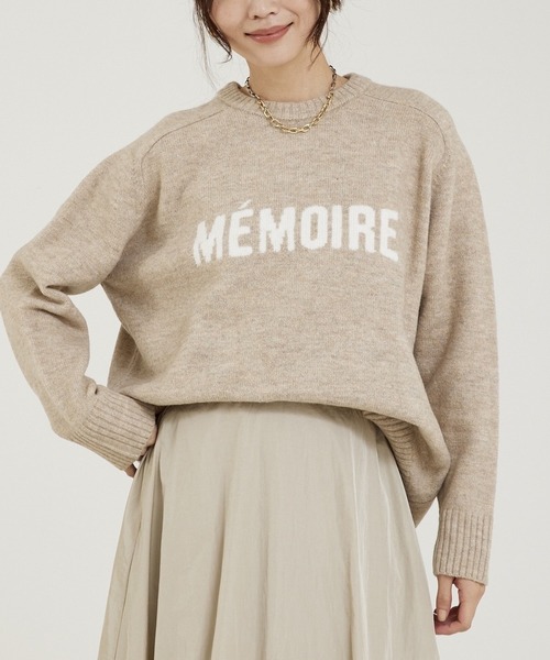 abahouse mavie（アバハウスマヴィ）の「フワロゴニット（ニット/セーター・レディース・ブラック/オフホワイト/ラベンダー/グレー/チャコールグレー/ベージュ/グリーン/ライトグレー・フリー）」の7枚目の写真