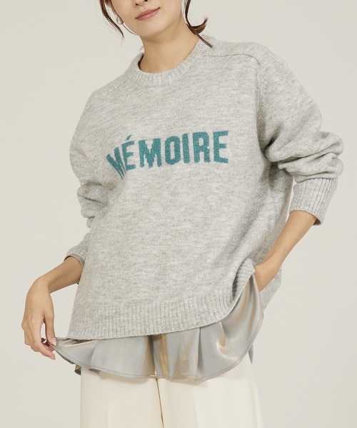 abahouse mavie（アバハウスマヴィ）の「フワロゴニット（ニット/セーター・レディース・ブラック/オフホワイト/ラベンダー/グレー/チャコールグレー/ベージュ/グリーン/ライトグレー・フリー）」の5枚目の写真