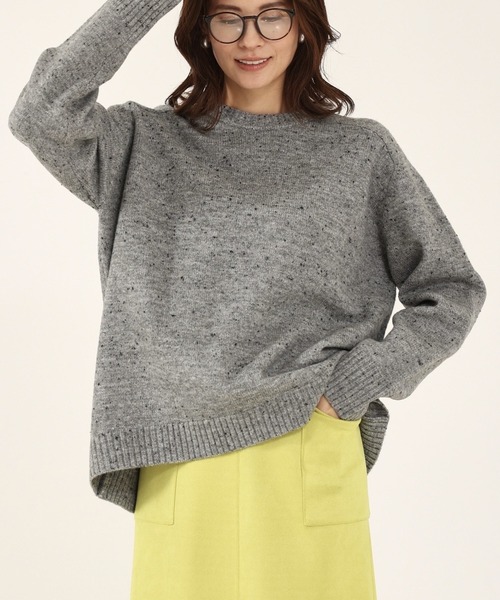 abahouse mavie（アバハウスマヴィ）の「フワロゴニット（ニット/セーター・レディース・ブラック/オフホワイト/ラベンダー/グレー/チャコールグレー/ベージュ/グリーン/ライトグレー・フリー）」の13枚目の写真