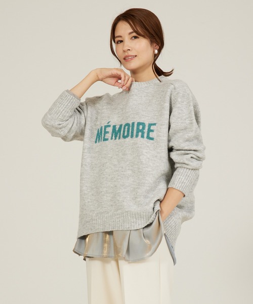 abahouse mavie（アバハウスマヴィ）の「フワロゴニット（ニット/セーター・レディース・ブラック/オフホワイト/ラベンダー/グレー/チャコールグレー/ベージュ/グリーン/ライトグレー・フリー）」の10枚目の写真