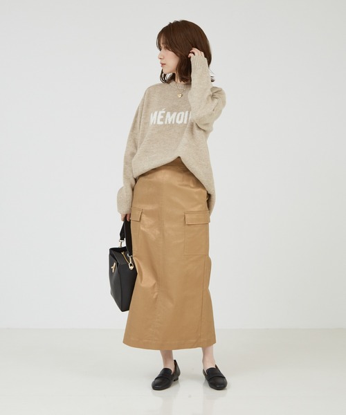 abahouse mavie（アバハウスマヴィ）の「フワロゴニット（ニット/セーター・レディース・ブラック/オフホワイト/ラベンダー/グレー/チャコールグレー/ベージュ/グリーン/ライトグレー・フリー）」の16枚目の写真