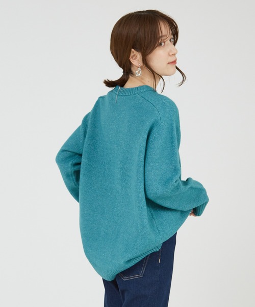 abahouse mavie（アバハウスマヴィ）の「フワロゴニット（ニット/セーター・レディース・ブラック/オフホワイト/ラベンダー/グレー/チャコールグレー/ベージュ/グリーン/ライトグレー・フリー）」の22枚目の写真