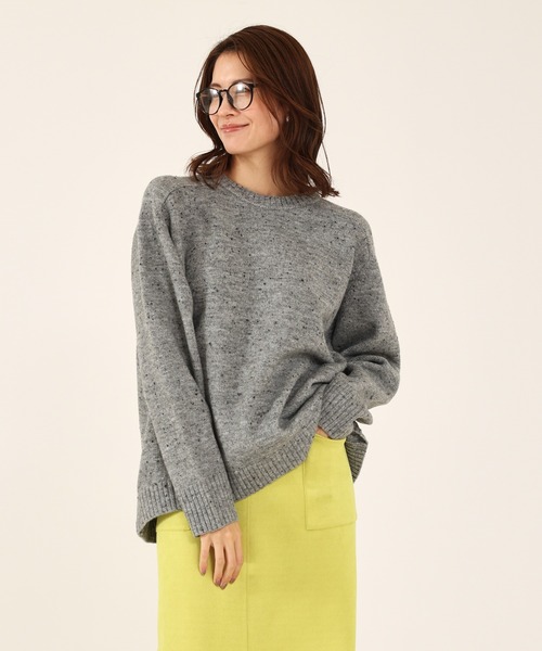 abahouse mavie（アバハウスマヴィ）の「フワロゴニット（ニット/セーター・レディース・ブラック/オフホワイト/ラベンダー/グレー/チャコールグレー/ベージュ/グリーン/ライトグレー・フリー）」の12枚目の写真