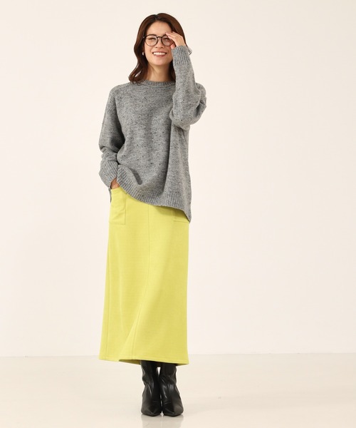 abahouse mavie（アバハウスマヴィ）の「フワロゴニット（ニット/セーター・レディース・ブラック/オフホワイト/ラベンダー/グレー/チャコールグレー/ベージュ/グリーン/ライトグレー・フリー）」の11枚目の写真