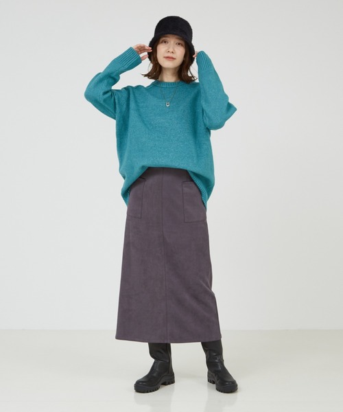 abahouse mavie（アバハウスマヴィ）の「フワロゴニット（ニット/セーター・レディース・ブラック/オフホワイト/ラベンダー/グレー/チャコールグレー/ベージュ/グリーン/ライトグレー・フリー）」の19枚目の写真