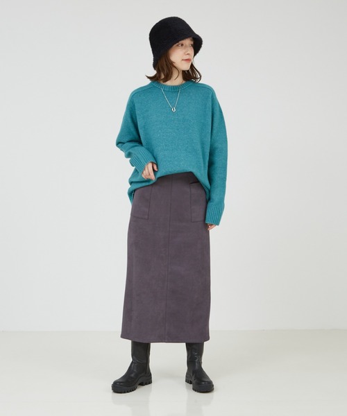 abahouse mavie（アバハウスマヴィ）の「フワロゴニット（ニット/セーター・レディース・ブラック/オフホワイト/ラベンダー/グレー/チャコールグレー/ベージュ/グリーン/ライトグレー・フリー）」の20枚目の写真