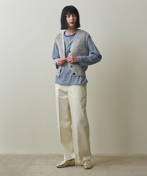 Steven Alan＞メランジ テープヤーン ニット ベスト（ベスト
