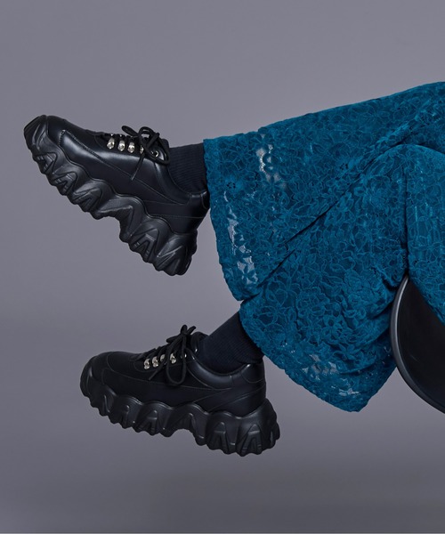 Ellno Loset（エルノロゼット）の「厚底メタルパーツスニーカー（その他シューズ・メンズ・ブラック・X-SMALL/SMALL/X-LARGE/LARGE/MEDIUM）」の5枚目の写真