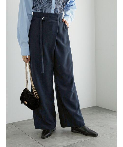 Te chichi（テチチ）の「アシンメトリーラップワイドパンツ（その他パンツ・レディース・オフホワイト/カーキ/ネイビー・S/M）」の4枚目の写真