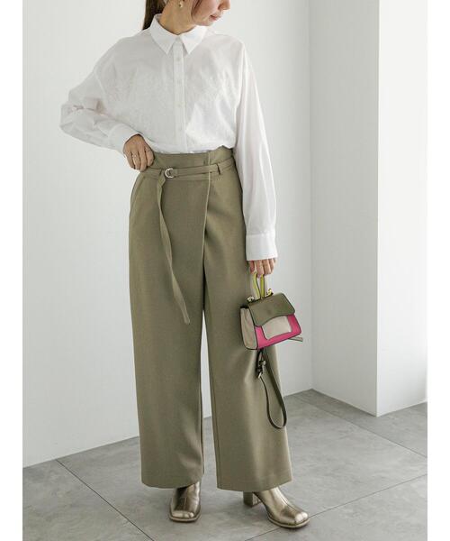 Te chichi（テチチ）の「アシンメトリーラップワイドパンツ（その他パンツ・レディース・オフホワイト/カーキ/ネイビー・S/M）」の15枚目の写真