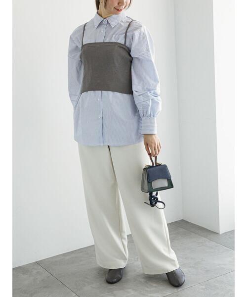 Te chichi（テチチ）の「アシンメトリーラップワイドパンツ（その他パンツ・レディース・オフホワイト/カーキ/ネイビー・S/M）」の13枚目の写真