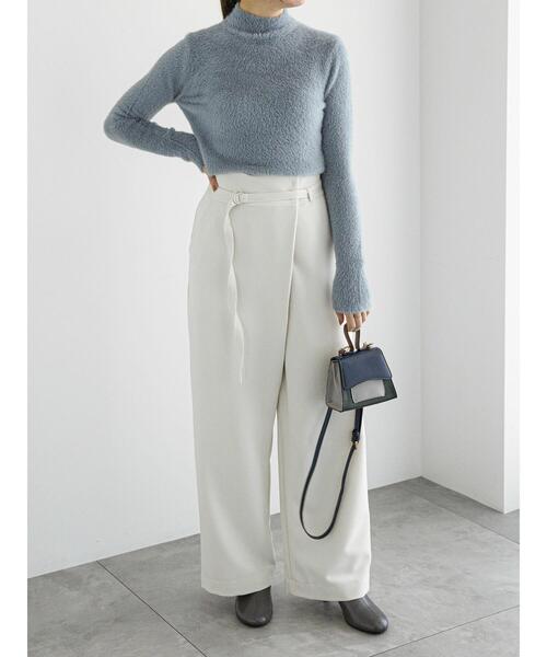 Te chichi（テチチ）の「アシンメトリーラップワイドパンツ（その他パンツ・レディース・オフホワイト/カーキ/ネイビー・S/M）」の11枚目の写真