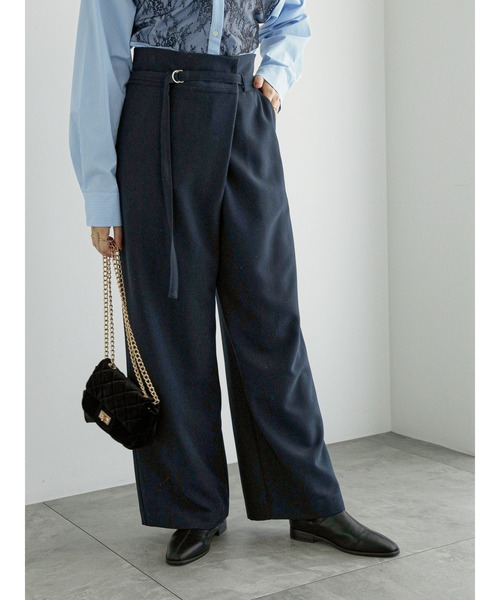 Te chichi（テチチ）の「アシンメトリーラップワイドパンツ（その他パンツ・レディース・オフホワイト/カーキ/ネイビー・S/M）」の3枚目の写真