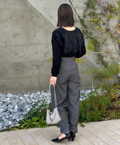 deux amour（ドゥーザムール）の「ファ‐ニットトップス（Tシャツ/カットソー・レディース・ブラック/ベージュ/ホワイト・FREE）」の18枚目の写真