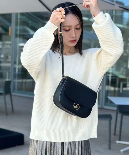 deux amour（ドゥーザムール）の「ファ‐ニットトップス（Tシャツ/カットソー・レディース・ブラック/ベージュ/ホワイト・FREE）」の4枚目の写真