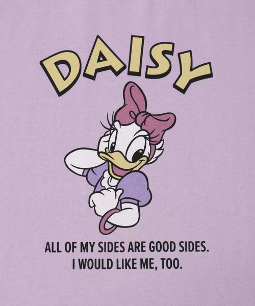 Disney(ディズニー)の「Disney(ディズニー)MICKEYミッキーフレンズキャラクタープリントビッグシルエット半袖Tシャツ レディース/プルオーバートップス(Tシャツ/カットソー・レディース・ライトグレー/オレンジ/ブルー/ラベンダー・L/M)」の7枚目の写真