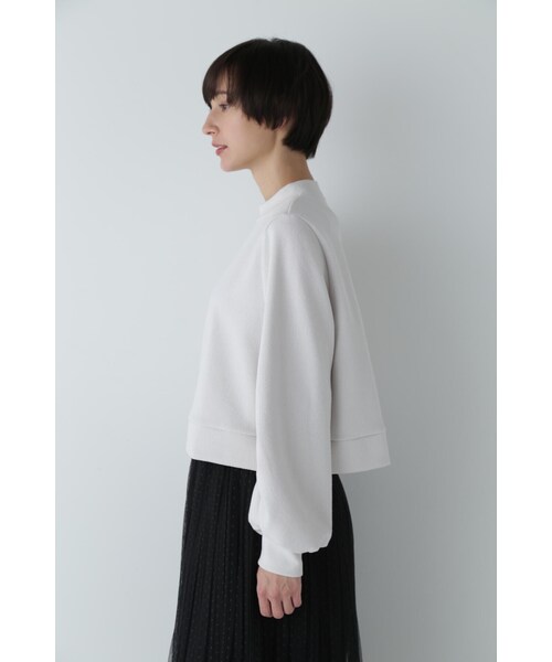 【未使用タグ付き】human woman ダンボールカットソー 袖シャーリング human woman（ヒューマンウーマン）の「◇袖シャーリング