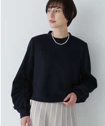 human woman（ヒューマンウーマン）の「◆袖シャーリングブークレプルオーバー（Tシャツ/カットソー）」