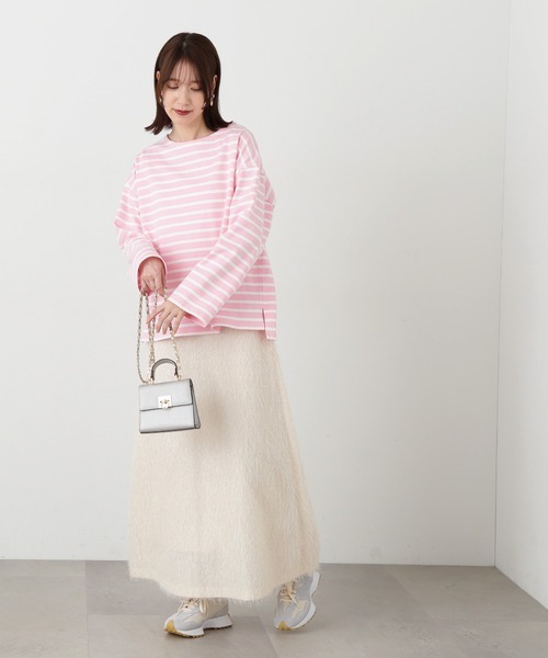 N.(N. Natural Beauty Basic)(エヌエヌナチュラルビューティーベーシック)の「◆ラメフリンジスカート(スカート・レディース・クリーム/ブラック・MEDIUM)」の17枚目の写真