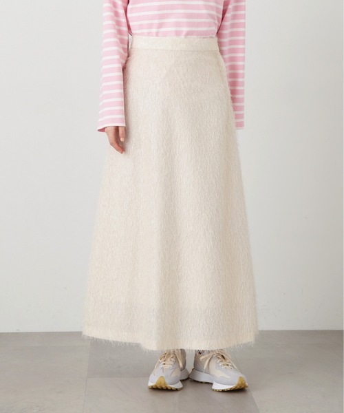 N.(N. Natural Beauty Basic)(エヌエヌナチュラルビューティーベーシック)の「◆ラメフリンジスカート(スカート・レディース・クリーム/ブラック・MEDIUM)」の20枚目の写真