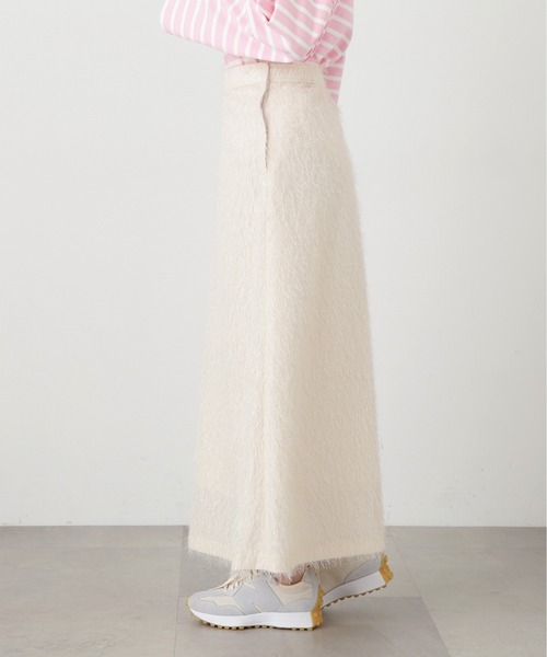 N.(N. Natural Beauty Basic)(エヌエヌナチュラルビューティーベーシック)の「◆ラメフリンジスカート(スカート・レディース・クリーム/ブラック・MEDIUM)」の21枚目の写真