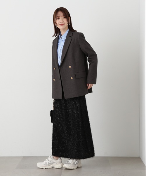 N.(N. Natural Beauty Basic)(エヌエヌナチュラルビューティーベーシック)の「◆ラメフリンジスカート(スカート・レディース・クリーム/ブラック・MEDIUM)」の7枚目の写真