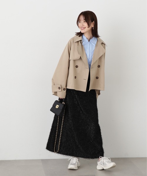 N.(N. Natural Beauty Basic)(エヌエヌナチュラルビューティーベーシック)の「◆ラメフリンジスカート(スカート・レディース・クリーム/ブラック・MEDIUM)」の9枚目の写真