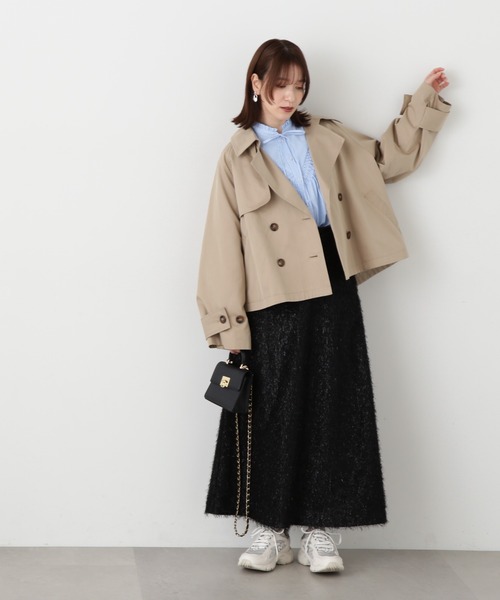 N.(N. Natural Beauty Basic)(エヌエヌナチュラルビューティーベーシック)の「◆ラメフリンジスカート(スカート・レディース・クリーム/ブラック・MEDIUM)」の10枚目の写真