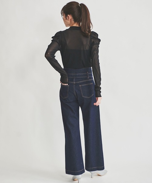 31 Sons de mode（トランテアン　ソン　ドゥ　モード）の「シアーラメトップス（Tシャツ/カットソー・レディース・ブラック/ライトベージュ/ライトグレー/ピンク・36）」の12枚目の写真