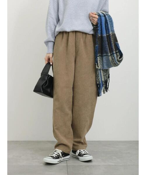 Samansa Mos2 blue(サマンサモスモスブルー)の「コーデュロイイージーパンツ(その他パンツ・レディース・ブラウン/サックスブルー/キナリ/チャコールグレー・F)」の3枚目の写真