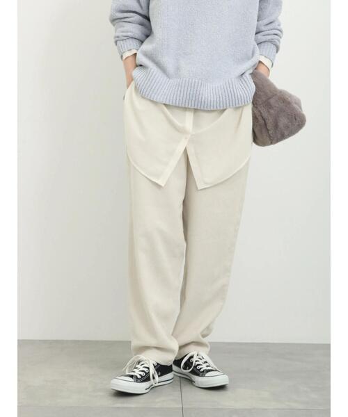 Samansa Mos2 blue(サマンサモスモスブルー)の「コーデュロイイージーパンツ(その他パンツ・レディース・ブラウン/サックスブルー/キナリ/チャコールグレー・F)」の2枚目の写真