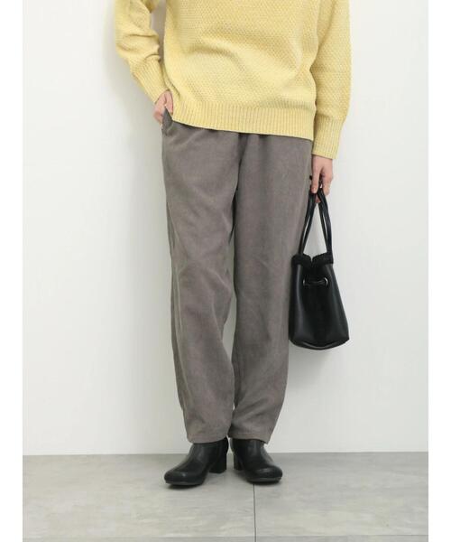 Samansa Mos2 blue(サマンサモスモスブルー)の「コーデュロイイージーパンツ(その他パンツ・レディース・ブラウン/サックスブルー/キナリ/チャコールグレー・F)」の6枚目の写真