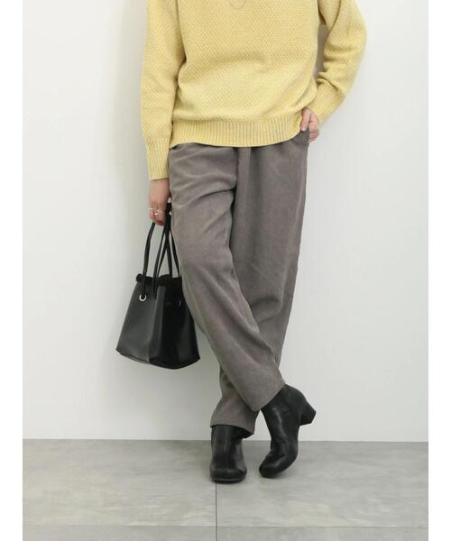 Samansa Mos2 blue(サマンサモスモスブルー)の「コーデュロイイージーパンツ(その他パンツ・レディース・ブラウン/サックスブルー/キナリ/チャコールグレー・F)」の8枚目の写真