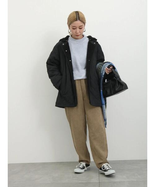 Samansa Mos2 blue(サマンサモスモスブルー)の「コーデュロイイージーパンツ(その他パンツ・レディース・ブラウン/サックスブルー/キナリ/チャコールグレー・F)」の12枚目の写真