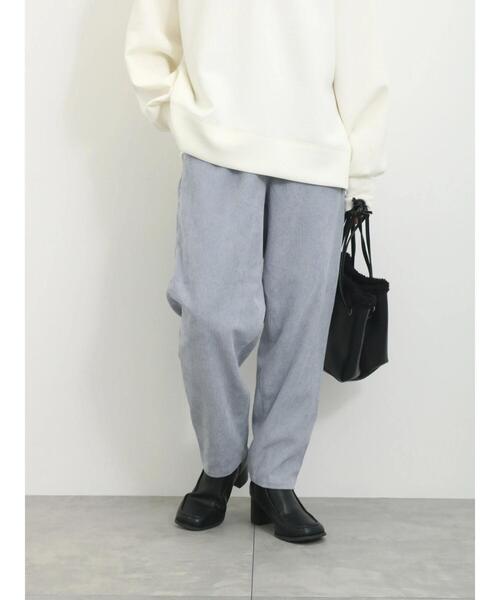 Samansa Mos2 blue(サマンサモスモスブルー)の「コーデュロイイージーパンツ(その他パンツ・レディース・ブラウン/サックスブルー/キナリ/チャコールグレー・F)」の16枚目の写真