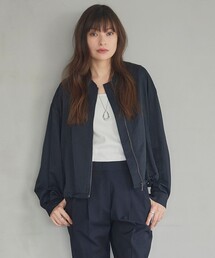 新品　ICB ナイロン　ブルゾン　ネイビー ICB｜アイシービーのブルゾン（ブルー・ネイビー/青色系）通販