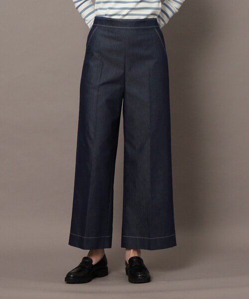 DRESSTERIOR（ドレステリア）の「【接触冷感】イージーウエストワイドデニムパンツ（その他パンツ・レディース・ネイビー・36/38/40/34）」の3枚目の写真