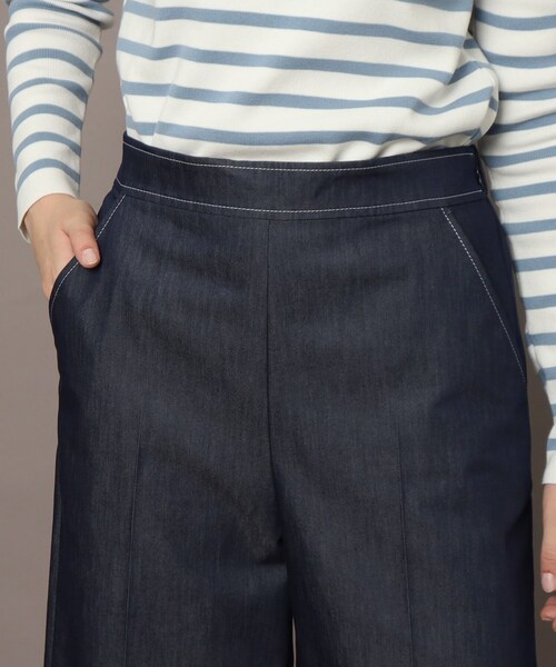 DRESSTERIOR（ドレステリア）の「【接触冷感】イージーウエストワイドデニムパンツ（その他パンツ・レディース・ネイビー・36/38/40/34）」の6枚目の写真