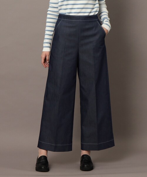 DRESSTERIOR（ドレステリア）の「【接触冷感】イージーウエストワイドデニムパンツ（その他パンツ・レディース・ネイビー・36/38/40/34）」の12枚目の写真
