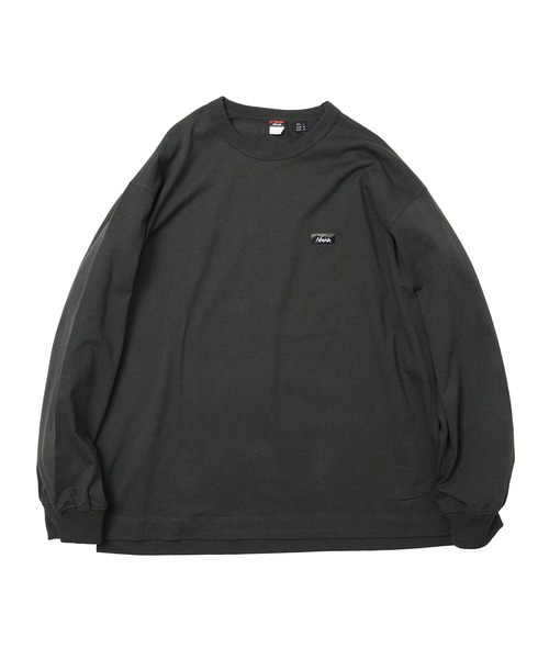 NANGA(ナンガ)の「ECO HYBRID BOX LOGO EMBROIDERY L/S TEE / エコハイブリッド ボックスロゴ エンブロイダリー ロングスリーブティー(Tシャツ/カットソー・メンズ・オレンジ/ホワイト/ブラック/ライトグレー/カーキ/サーモンピンク/グリーン/ダークネイビー・M/XL/L/S)」の4枚目の写真