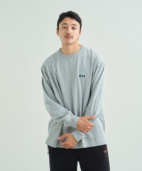 NANGA(ナンガ)の「ECO HYBRID BOX LOGO EMBROIDERY L/S TEE / エコハイブリッド ボックスロゴ エンブロイダリー ロングスリーブティー(Tシャツ/カットソー・メンズ・オレンジ/ホワイト/ブラック/ライトグレー/カーキ/サーモンピンク/グリーン/ダークネイビー/ブラウン・M/XL/L/S)」の16枚目の写真